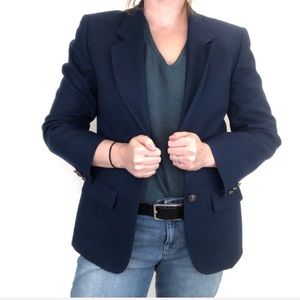 Pendleton wool blazer vintage navy blue - size 12